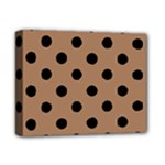 Polka Dots - Black on French Beige Deluxe Canvas 14  x 11  (Stretched)