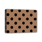 Polka Dots - Black on French Beige Mini Canvas 7  x 5  (Stretched)