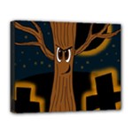 Halloween - Cemetery evil tree Deluxe Canvas 20  x 16  