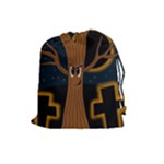 Halloween - Cemetery evil tree Drawstring Pouches (Large) 