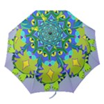 Peacock Tabby Folding Umbrellas