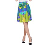 Peacock Tabby A-Line Skirt