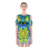 Peacock Tabby Cutout Shoulder Dress