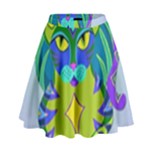 Peacock Tabby High Waist Skirt