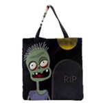 Halloween zombie on the cemetery Grocery Tote Bag