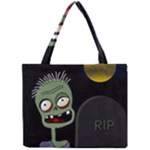 Halloween zombie on the cemetery Mini Tote Bag