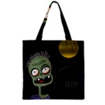 Halloween zombie on the cemetery Zipper Grocery Tote Bag