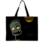 Halloween zombie on the cemetery Zipper Mini Tote Bag