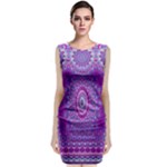 India Ornaments Mandala Pillar Blue Violet Classic Sleeveless Midi Dress