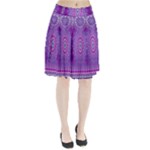 India Ornaments Mandala Pillar Blue Violet Pleated Skirt