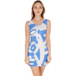 Blue summer design Sleeveless Bodycon Dress
