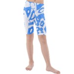 Blue summer design Kids  Mid Length Swim Shorts