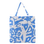 Blue summer design Grocery Tote Bag