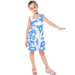 Blue summer design Kids  Sleeveless Dress
