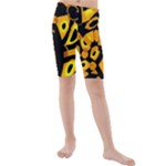Yellow design Kids  Mid Length Swim Shorts