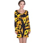 Yellow design Long Sleeve Nightdress