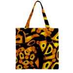 Yellow design Zipper Grocery Tote Bag