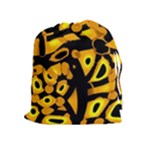 Yellow design Drawstring Pouches (Extra Large)