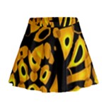Yellow design Mini Flare Skirt