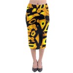 Yellow design Midi Pencil Skirt
