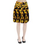 Yellow design Pleated Skirt