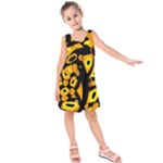 Yellow design Kids  Sleeveless Dress