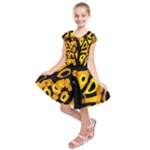 Yellow design Kids  Short Sleeve Dress