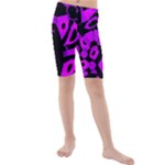 Purple design Kids  Mid Length Swim Shorts