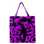 Purple design Grocery Tote Bag