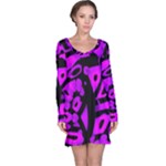 Purple design Long Sleeve Nightdress