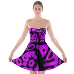 Purple design Strapless Bra Top Dress