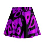 Purple design Mini Flare Skirt
