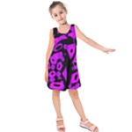 Purple design Kids  Sleeveless Dress