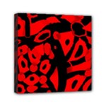 Red design Mini Canvas 6  x 6 