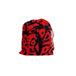Red design Drawstring Pouches (Small) 