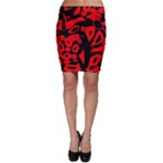 Red design Bodycon Skirt