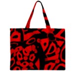 Red design Zipper Mini Tote Bag