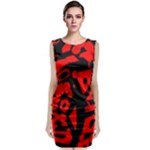 Red design Classic Sleeveless Midi Dress
