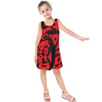 Red design Kids  Sleeveless Dress