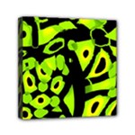 Green neon abstraction Mini Canvas 6  x 6 