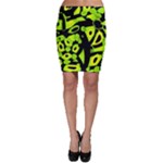 Green neon abstraction Bodycon Skirt
