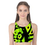 Green neon abstraction Tank Bikini Top