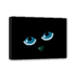 Halloween - black cat - blue eyes Mini Canvas 7  x 5 