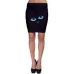 Halloween - black cat - blue eyes Bodycon Skirt