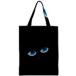 Halloween - black cat - blue eyes Zipper Classic Tote Bag
