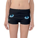 Halloween - black cat - blue eyes Boyleg Bikini Bottoms