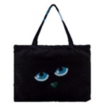Halloween - black cat - blue eyes Medium Tote Bag