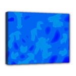 Simple blue Canvas 14  x 11 