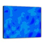 Simple blue Canvas 20  x 16 