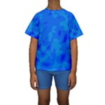 Simple blue Kids  Short Sleeve Swimwear